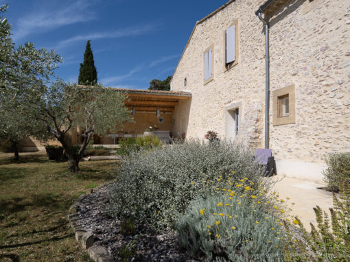 Création d’une terrasse couverte en extension et aménagement d’allées